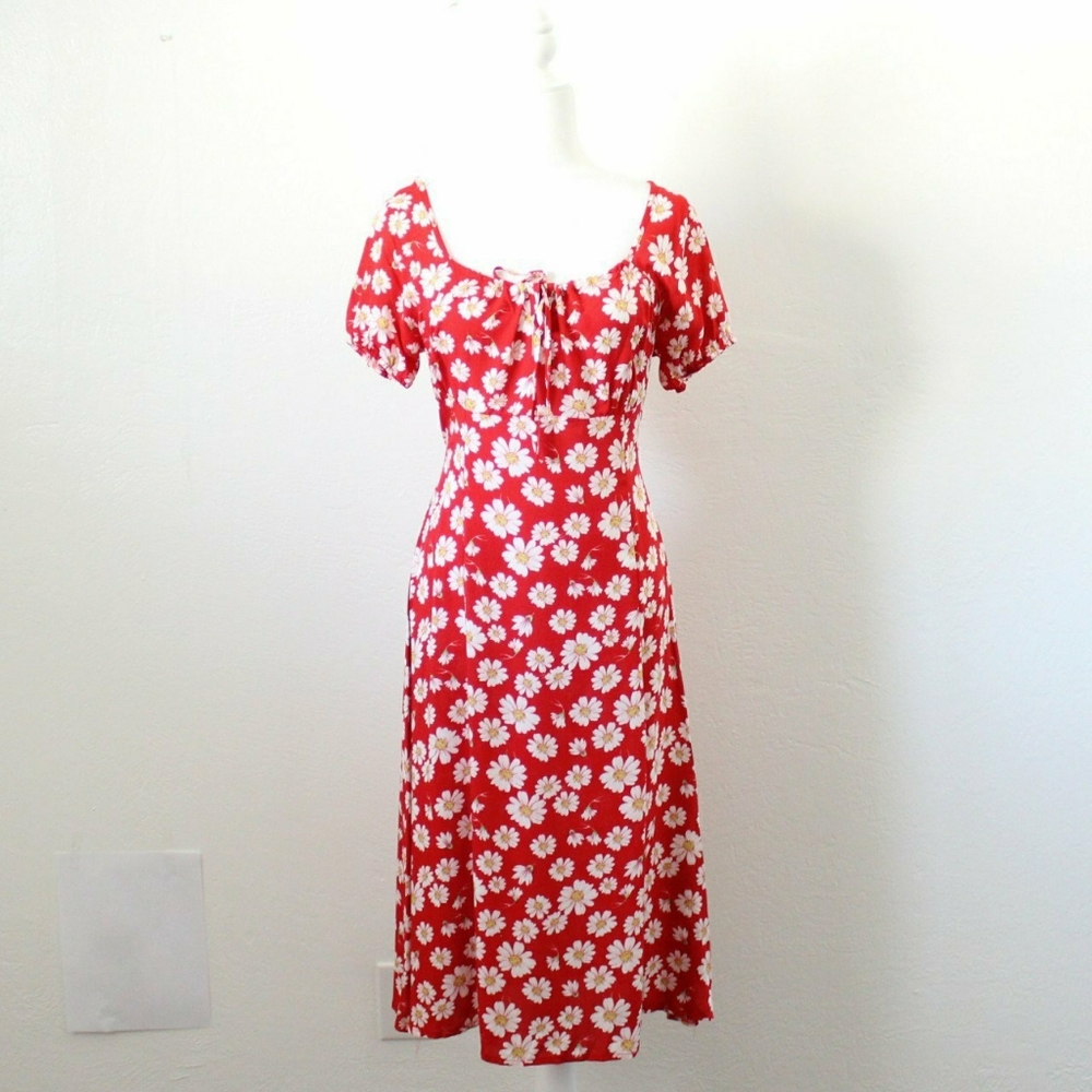 Red Floral Dress